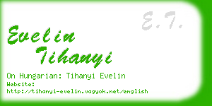 evelin tihanyi business card